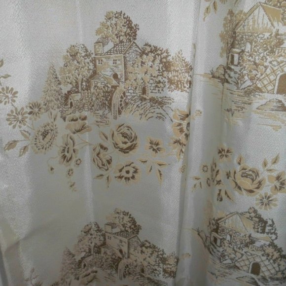 Vtg Fiberglass Curtains Raised Velvet 46 x 78 - Picture 5 of 12